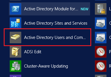 active directory users and computers