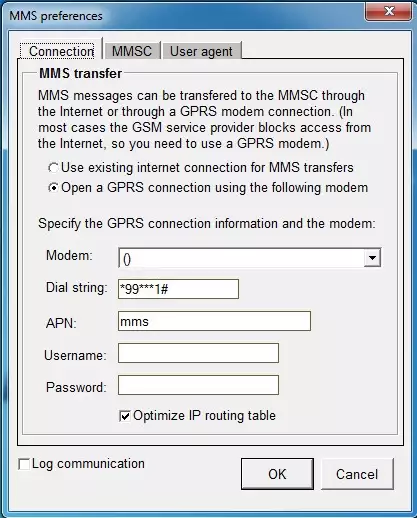 gprs and mms settings form