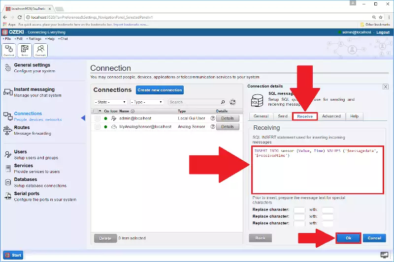 enter sql statement