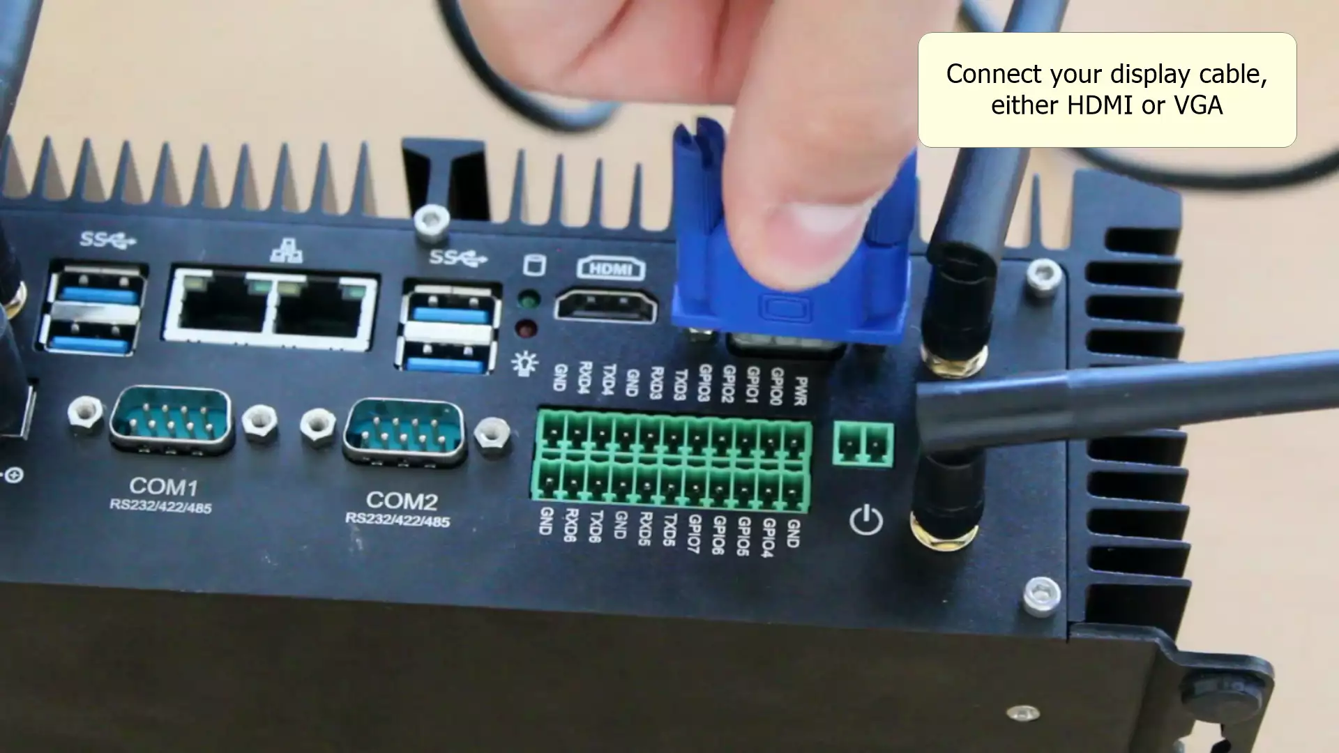 ethernet cable being connected to computer