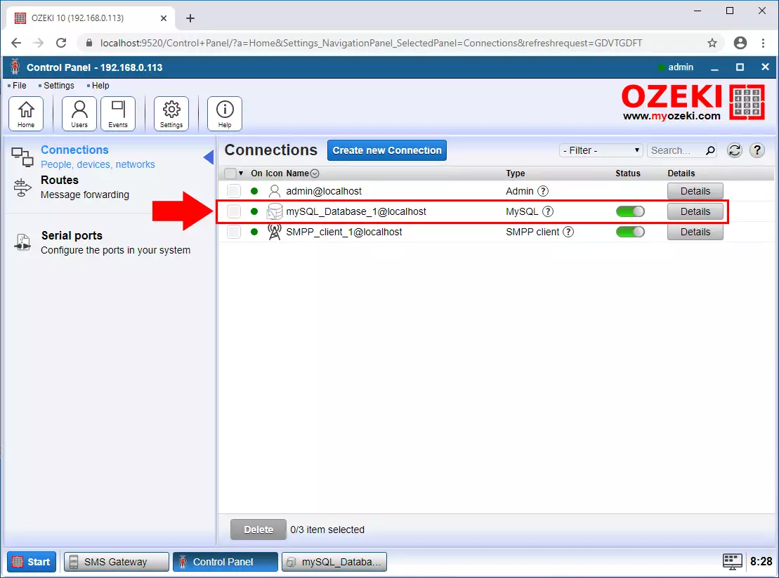 database connected