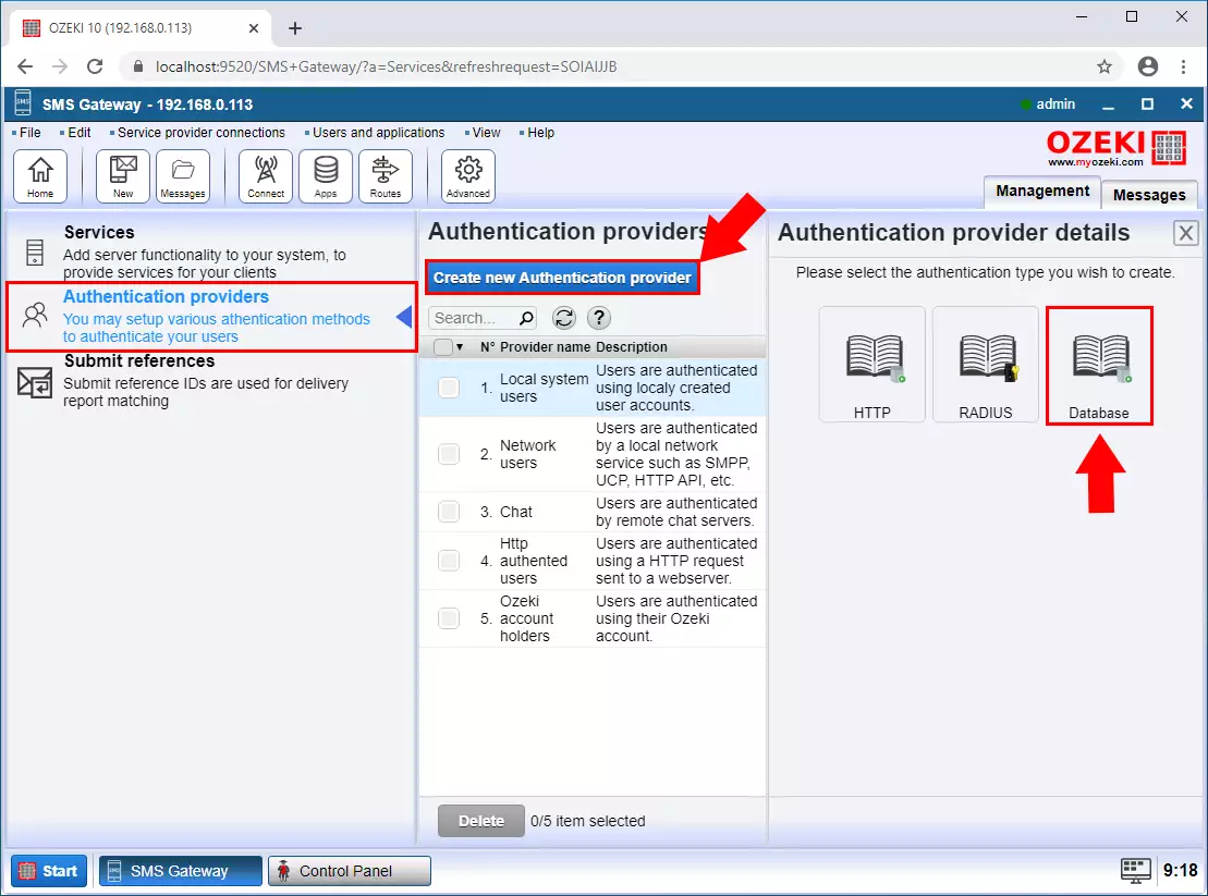 create new authentication provider