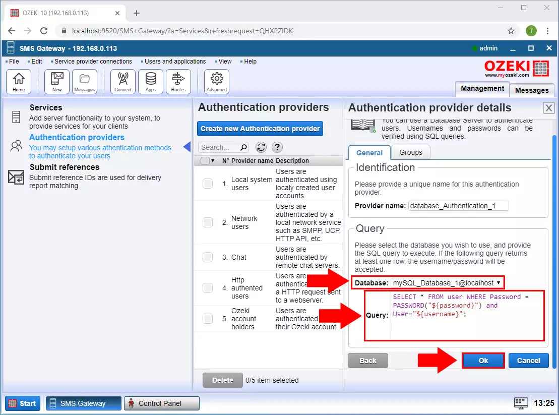 specify sql query